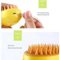 Brosse à vapeur pour chat, pulvérisation d'eau électrique, peigne pour chaton, peigne pour animaux de compagnie, fournitures de toilettage en silicone souple