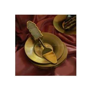 Coupe-gâteau de mariage et couteau en acier inoxydable poli à l'or avec lettre d'amour, poignée en bout de cœur, ensemble de serveurs de gâteaux - Product Image 6