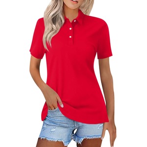 Top qualité respirant femmes chemise nouveau élégant séchage rapide polos décontracté manches courtes en gros polos pour les femmes - Product Image 4