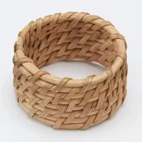 Anneau de serviette en rotin tressé à la main, accessoire de table rustique en osier pour les dîners de fêtes et la décoration de style ferme