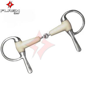 Por encargo de alta calidad suelta anillo Snaffle conducción caballo Bit calzones de acero inoxidable occidental holandés Gag Bit alemán plata - Product Image 2