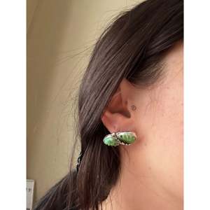 Sonoran Gold and Sterling <b>Silver</b> Bezel Set Plant Stud <b>Earrings</b> - Product Image 2