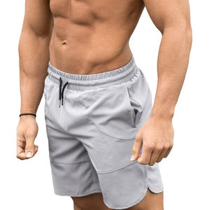 Shorts de sport en toile pour homme, taille mi-haute, style urbain, couleur unie, respirant, pour l'été, l'entraînement, la course, personnalisable pour les loisirs et le sport - Product Image 2