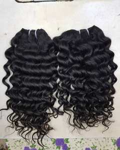 Auténticas extensiones de cabello Virgen del sur de la India, cierre doble dibujado, suministro de fábrica de cabello humano natural - Product Image 1