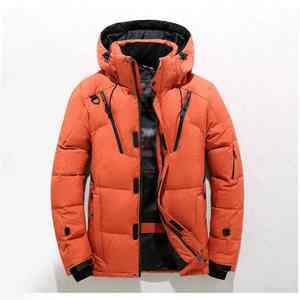 Chaqueta de invierno acolchada de lana larga personalizable de alta calidad para hombre, cortavientos impermeable con cuello levantado de talla grande para equipo al aire libre - Product Image 1