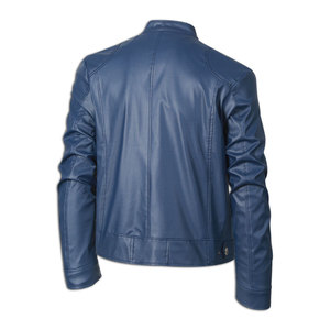 Chaqueta de cuero transpirable a prueba de viento de otoño/invierno para hombre, chaqueta clásica de lona para exteriores para motocicleta - Product Image 5