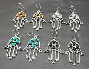 ต่างหูลวดโลหะทองเหลืองสีเงินทำด้วยมือสำหรับผู้หญิงเครื่องประดับแฟชั่นแรงบันดาลใจจากอินเดียสำหรับชาวคริสเตียน - Product Image 2