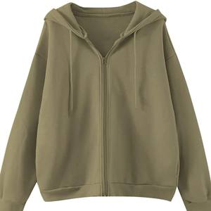 Sweats à capuche à manches longues pour femmes de haute qualité Impression personnalisée haut de gamme sur des sweats en cuir uni respirant pour une utilisation en extérieur - Product Image 3