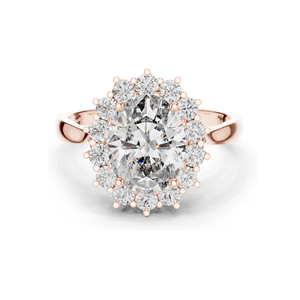 Bague halo en diamant de laboratoire 0,56 CT pour femme, clarté VVS-VS EF, or 18 carats, 14 carats, 10 carats et argent 925, or rose, or jaune, or blanc - Product Image 3