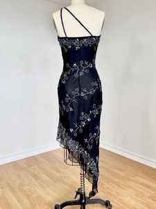 Elegante vestido de noche de cóctel para mujer, transpirable, de malla polivinílica, con función antiestática, cuello levantado, elemento de moda recortado, sólido, ODM - Product Image 4