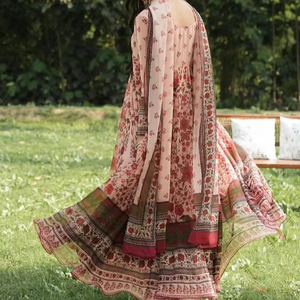 ชุดผ้าฝ้าย 100% 3 ชิ้น ระบายอากาศดี ทรงเอ ผ้าลอน พร้อมผ้าคลุมไหล่แบบเรียบ กางเกงขายาวทรงกว้าง สไตล์ลำลองและเป็นทางการ ไซส์ XS เหมาะสำหรับงานเทศกาลและฤดูร้อน - Product Image 1