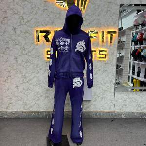 Superior Quality Customized Logo Customer Demanded Low Price Zipper Tracksuit For Men Unique Style New Design Mens Tracksuits - Product Image 3