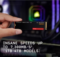 WD_BLACK 2TB SN850X NVMe SSD Gaming Internal Gen4 PCIe M.2 2280 hingga 7300 MB/dtk baru WDS200T2X0E