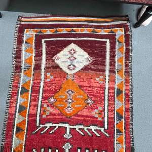 Tapis turc 3x12,5 pi (92x382 cm), motif plantes et arbres rouges, style vintage - Product Image 2