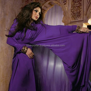 <b>Plain</b> Soft Purple <b>Colour</b> Kaftan Best for Summer Wear for Islamic Women Clothing - Product Image 1