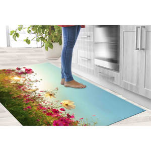 Alfombra Floral Meadow: Alfombra con Acentos de Flores Primaverales, Alfombra Estampada, Alfombra de Chenilla - Product Image 4