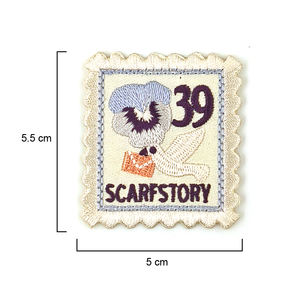 Patch brodé thermocollant carré style timbre vintage pour vêtements, sacs et chapeaux - Product Image 3