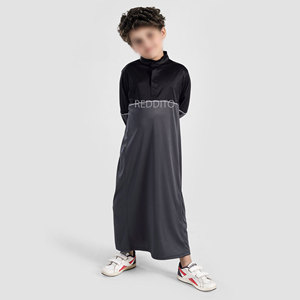 OEM Best Selling Kids Jubbah Boys Jubba Kids Thobe Wholesale Children Islamic Clothing Abayas for Kids Daffah in <b>Small</b> Sizes - Product Image 1