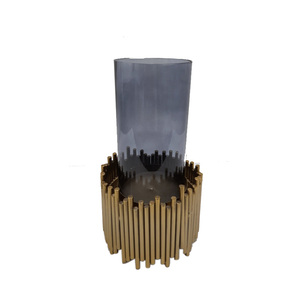 Soporte de pilar de vela de Metal de diseño elegante acabado de latón para el hogar boda Navidad decoración de iluminación de mesa - Product Image 2