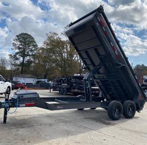 <b>Top</b> Notch 2026 716 14K Dump Trailer 7 Ton Tandem Axle 3ft Sides Hydraulic Steel Bed Motor Gear High Productivity - Product Image 4