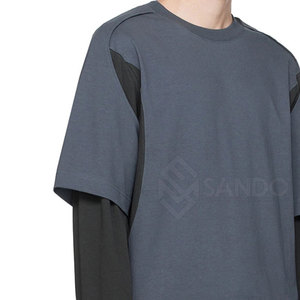 เสื้อยืดแขนยาวสองชั้น ดีไซน์ล่าสุด สีพื้น ผ้าฝ้าย 100% แห้งเร็ว ระบายอากาศได้ดี ทนทาน สำหรับผู้ชาย สวมใส่กลางแจ้ง - Product Image 5