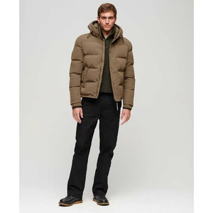 Custom Logo Design Canvas Windproof Breathable Quick Dry Puffer Jacket Stand Collar Color Casual Outerwear Daily Puffer Jackets - Product Image 4