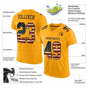 Camisetas de equipo de fútbol americano cosidas personalizadas uniformes de fútbol americano sublimados elegantes - Product Image 2