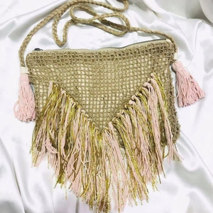 Stylish Designer Eco-Friendly Handloom Cotton Shoulder Sling Chic <b>BOHO</b> Chic Style Evening Bag - Product Image 1