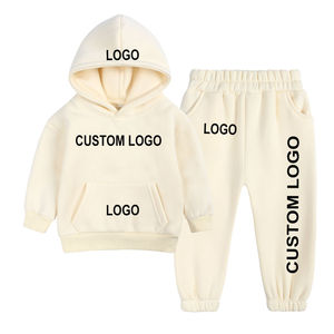 Conjuntos Deportivos de Algodón para Adultos, con Capucha, Ajustados, Bordados con Logotipo de Color Sólido Personalizado al por Mayor, de Alta Calidad, de 2 Piezas - Product Image 5