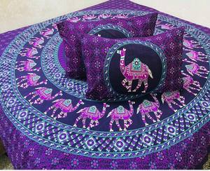 Sleep well Pillow Indian Jaipuri Camel Impreso Sábana roja 100% Algodón para su hogar Sábanas hechas a mano - Product Image 5