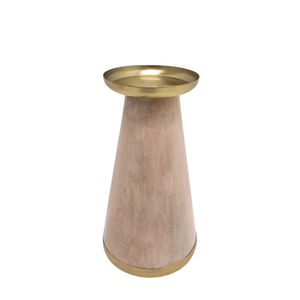 Juego de 2 candelabros de hierro y madera de gran tamaño, candelabros rústicos de Color dorado para Decoración de mesa de hogar y Hotel - Product Image 2