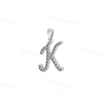 Pendentifs et breloques en argent sterling 925 plaqué or de haute qualité, lettres cursives personnalisées, bijoux hip-hop, bon prix, 2025