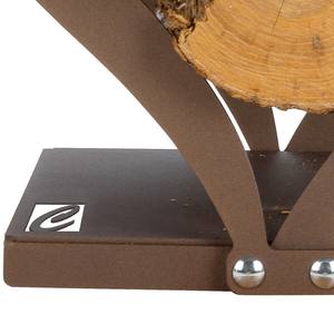 Porte-bûches en forme de coeur en métal avec revêtement en poudre marron parfait pour le stockage de bois de chauffage extérieur élégant et la décoration de jardin - Product Image 3