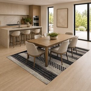 Alfombra de Chenilla Lavable a Máquina con Estampado Digital Oriental Tradicional en Terracota Dorado, Antideslizante, Modelo LXDP-0949 de RUGS DEPOT, Venta al Por Mayor - Product Image 4