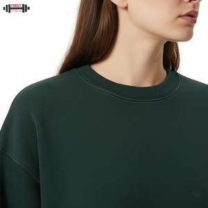 Sudadera de Invierno de Alta Calidad con Cuello en V y Hombros Caídos para Mujer 2025, Sudadera de Forro Polar Extra Grande Personalizada, Ropa Urbana de Algodón de Marca - Product Image 3