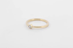 Customizable Minimalist Square Cut Moissanite Women's Engagement <b>Ring</b> Solid 925 Sterling Silver Gold Filling Fashion Jewelry - Product Image 2