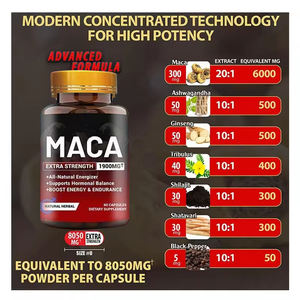 Лидер продаж, мужские добавки для поддержки энергии, красные желтые таблетки для корня Маки и женьшеня, черные капсулы с экстрактом Маки для взрослых - Product Image 3