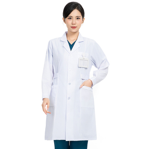 Camice da Laboratorio Bianco di Alta Qualità con Logo Personalizzato, Manica Lunga o Corta, in Cotone, per Medici e Personale Ospedaliero, Uomo e <span class=keywords><strong>Donna</strong></span> - Product Image 5