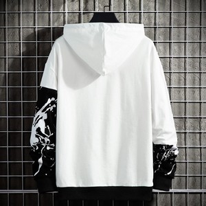 Casual Men Hip Hop Hooded Hoodiesผู้ชายHarajukuฤดูใบไม้ร่วงเสื้อชายญี่ปุ่นStreetwearหลวมHoodiesตลกCoatsผู้ชาย - Product Image 4