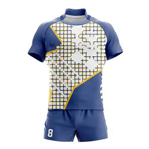 Durable Lightweight Quick-Dry Rugby Uniforms Breathable Moisture Wicking UV Resistant <b>Compression</b> <b>Shirts</b> Custom Team Name Sets - Product Image 5