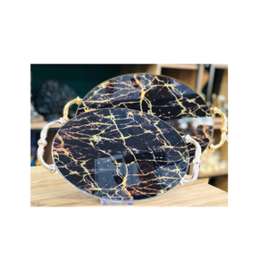 Plateau de service alimentaire de forme et de taille personnalisées au design antique, parfait pour servir du thé, du café, des biscuits et des desserts à bas prix - Product Image 1