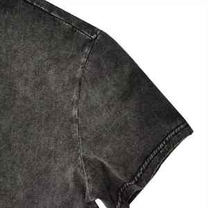 Camiseta Hip Hop Desgastada con Estampado Personalizado, Camiseta Vintage Lavada a la Piedra - Product Image 4