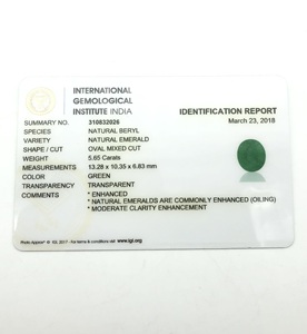 Smeraldo Naturale Zambiano da 5.65 Ct Taglio Ovale Sfaccettato 13.28X10.35MM Gemma Sciolta all'Ingrosso Pietra di Smeraldo Genuina per Creazione di Gioielli - Product Image 4