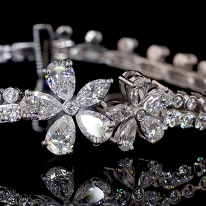 13.50GM 14K Oro blanco Certificado Diamante suelto en PerA redonda y Marquiese Lab Pieza de joyería de lujo de alta calidad - Product Image 2