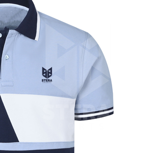 เสื้อยืดโปโลผู้ชายผ้าฝ้าย100% ปักลายแขนสั้นระบายอากาศได้ดีดีไซน์เป็นเอกลักษณ์ - Product Image 3