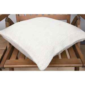 Alfombra de lana Beige de 18x18 pulgadas, almohada rústica de granja, tejido de plumas, estampado de animales con forma cuadrada Floral Vintage para sofá, uso doméstico - Product Image 4