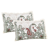 Parure de lit Sanganeri faite à la main, imprimée, en gros, pour la décoration intérieure, en tissu de coton, taille King, qualité indienne, sergé tissé, 3 pièces, pour mariage