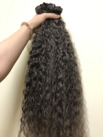Extensions de cheveux humains bruts vietnamiens Remy en gros, 26 pouces, double trame, non traités, pour tresses, ondulations profondes