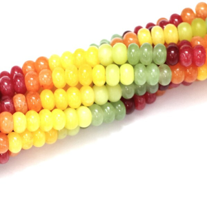 Cuentas Redondas de Cuarzo Multicolor: Hilo de Piedras Preciosas Lisas de 7-9 mm - Product Image 6