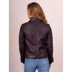แจ็กเก็ตถักหนังวัวสำหรับผู้หญิง, เสื้อแจ็กเก็ตมอเตอร์ไซด์สวมใส่แนวสตรีทแฟชั่นกันน้ำระบายอากาศได้ดี - Product Image 5